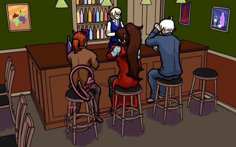 Meanwhile, in the bar...